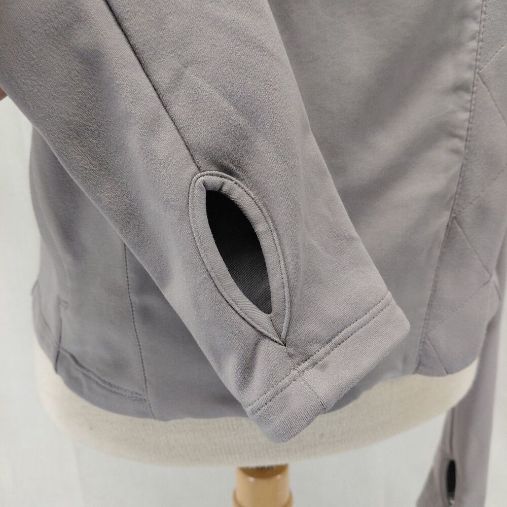 Under Armour LS Gray Cropped Coat All Season Gear SZ S - Picture 6 of 8